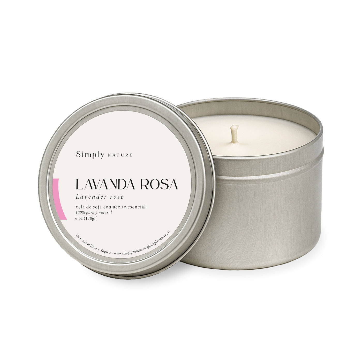 Vela de Soja Lavanda Rosa