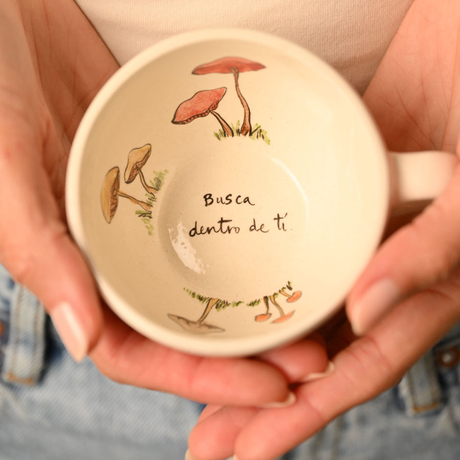 Pocillo en Cerámica -Busca Dentro de Ti