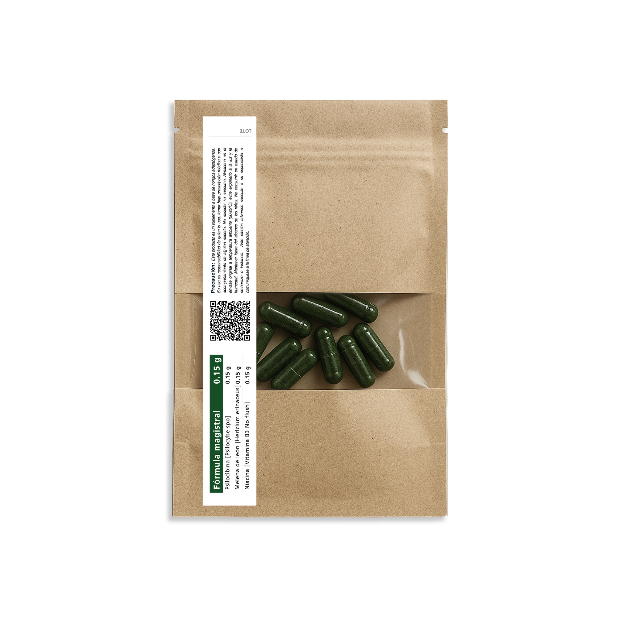 Refill Cápsulas Adaptógenos Ps1locibina  0.15g