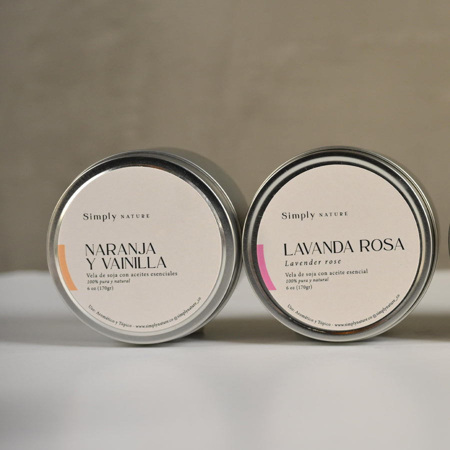 Vela de Soja Lavanda Rosa